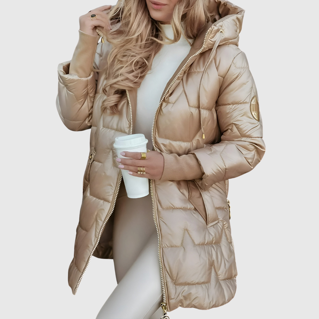 Élise™ | Elegantni zimski plašč s kapuco in podlogo