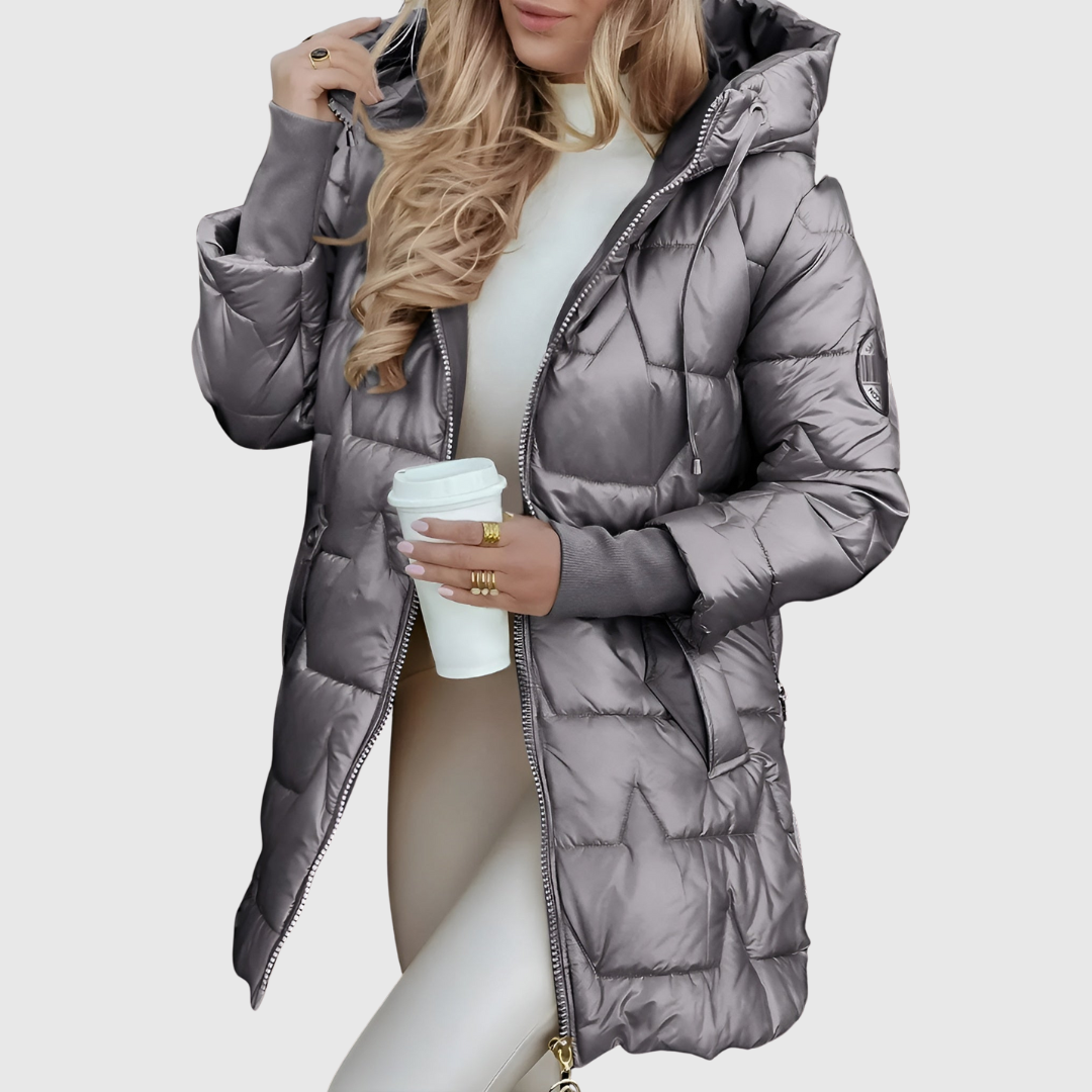 Élise™ | Elegantni zimski plašč s kapuco in podlogo