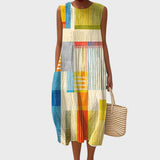 Stela - Geometric Cotton Dress