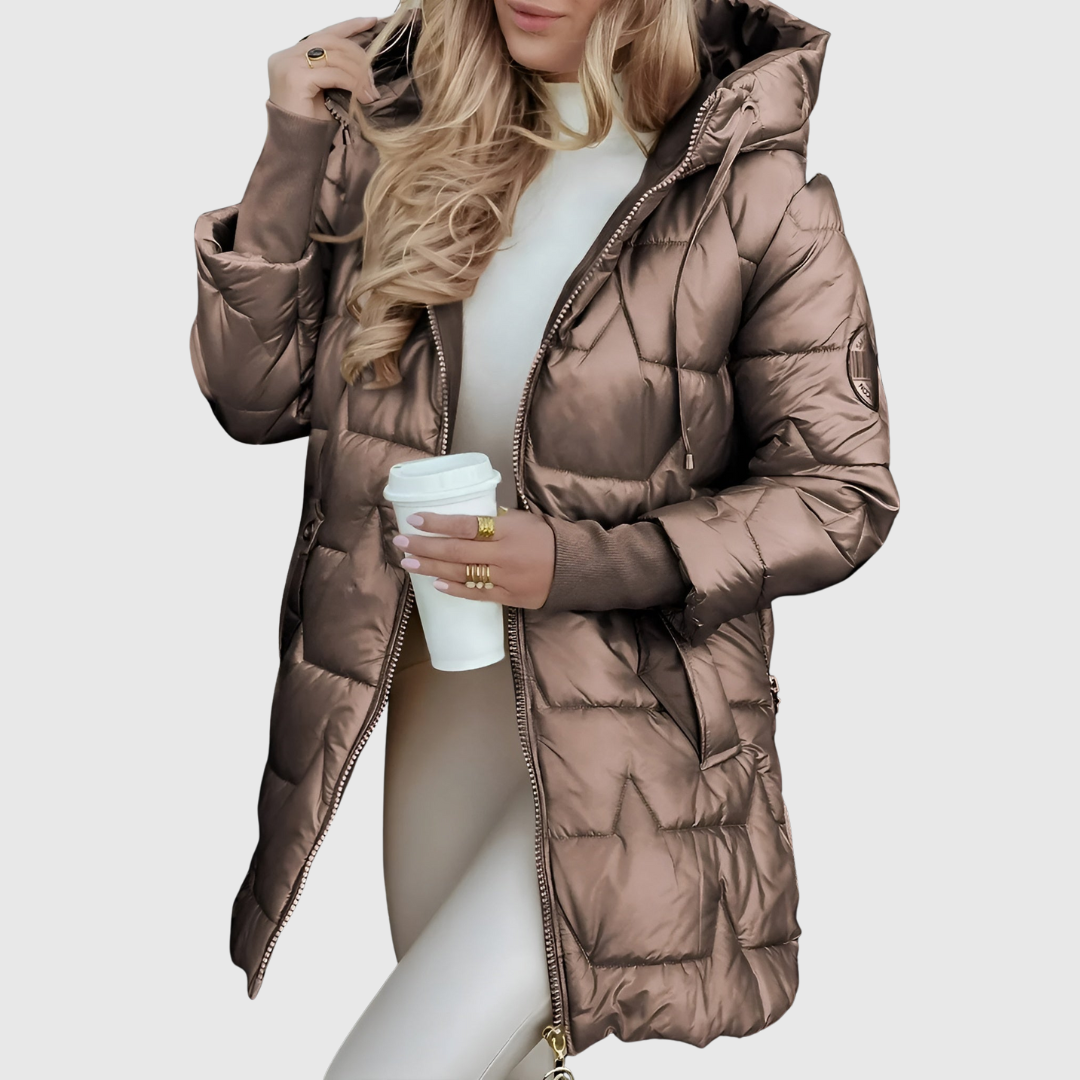 Élise™ | Elegantni zimski plašč s kapuco in podlogo