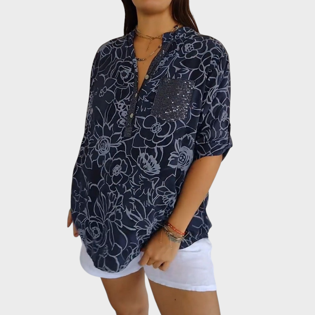 Bernarda - Bluza s sodobnim vzorcem