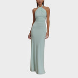 Milica - Slinky Halter Maxi Dress