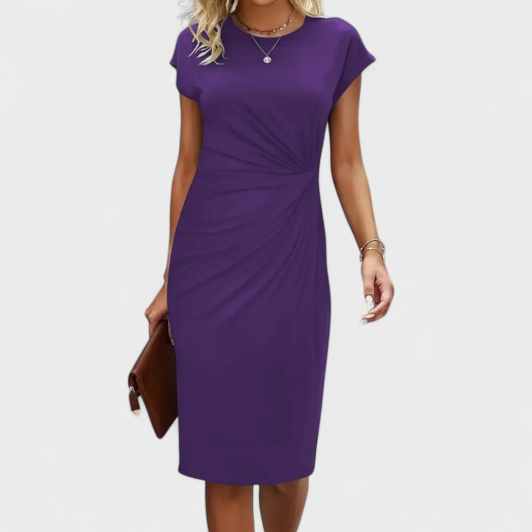 Elvira - Elegantna obleka s kratkimi rokavi