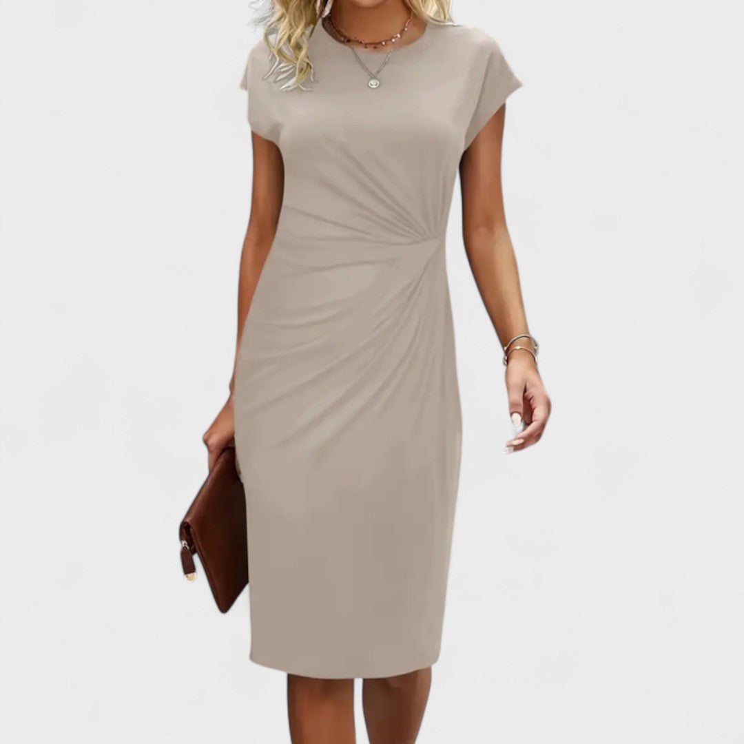 Elvira - Elegantna obleka s kratkimi rokavi