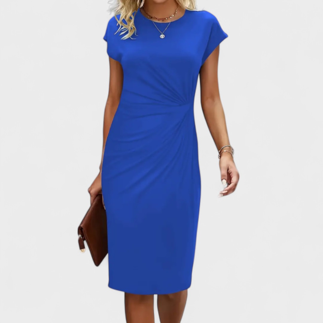 Elvira - Elegantna obleka s kratkimi rokavi
