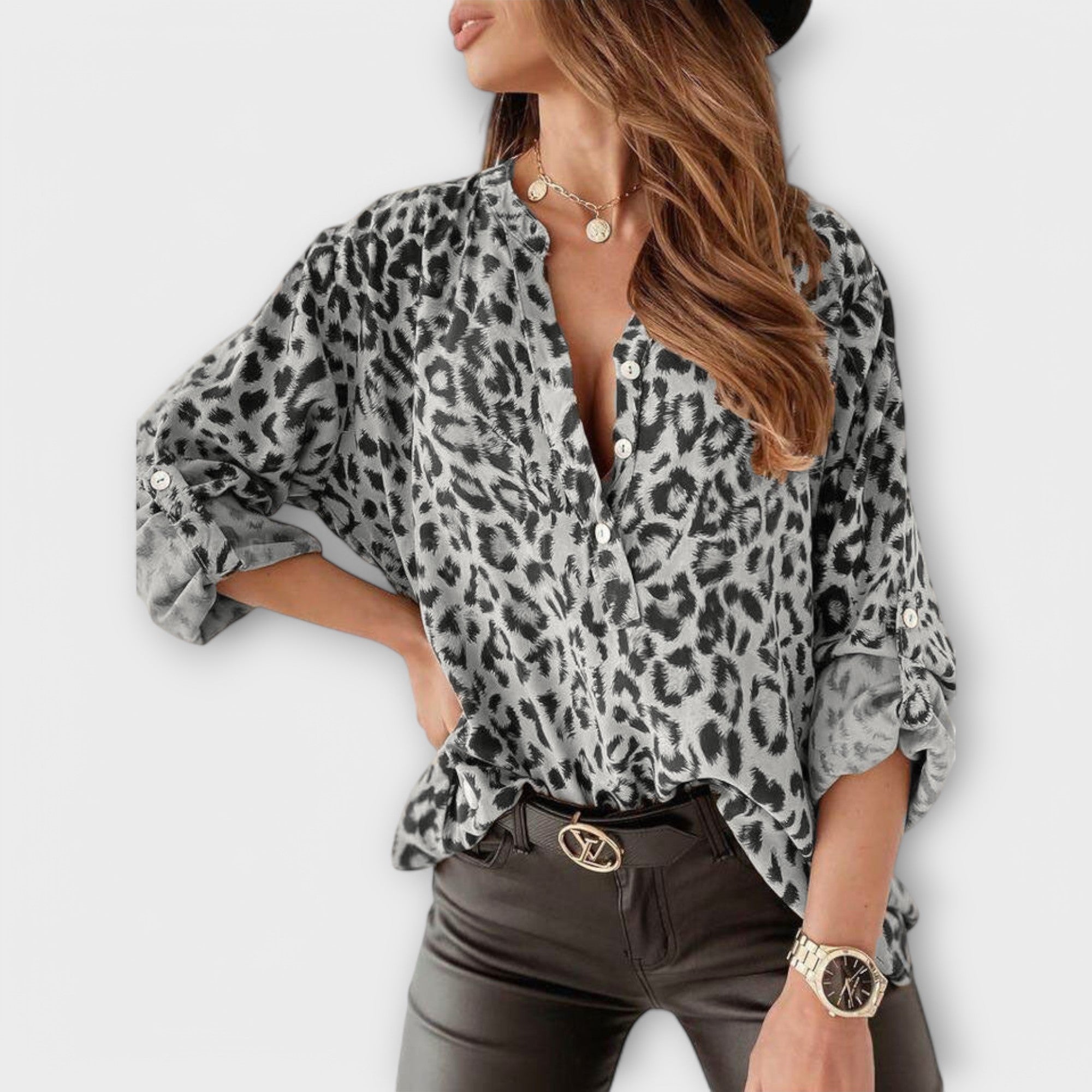 Biserka - Moderna Bluza s Leopardskim Uzorkom