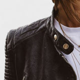 Simona - Elegant Leather Jacket