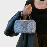 Ksenija - Denim Floral Tote Bag