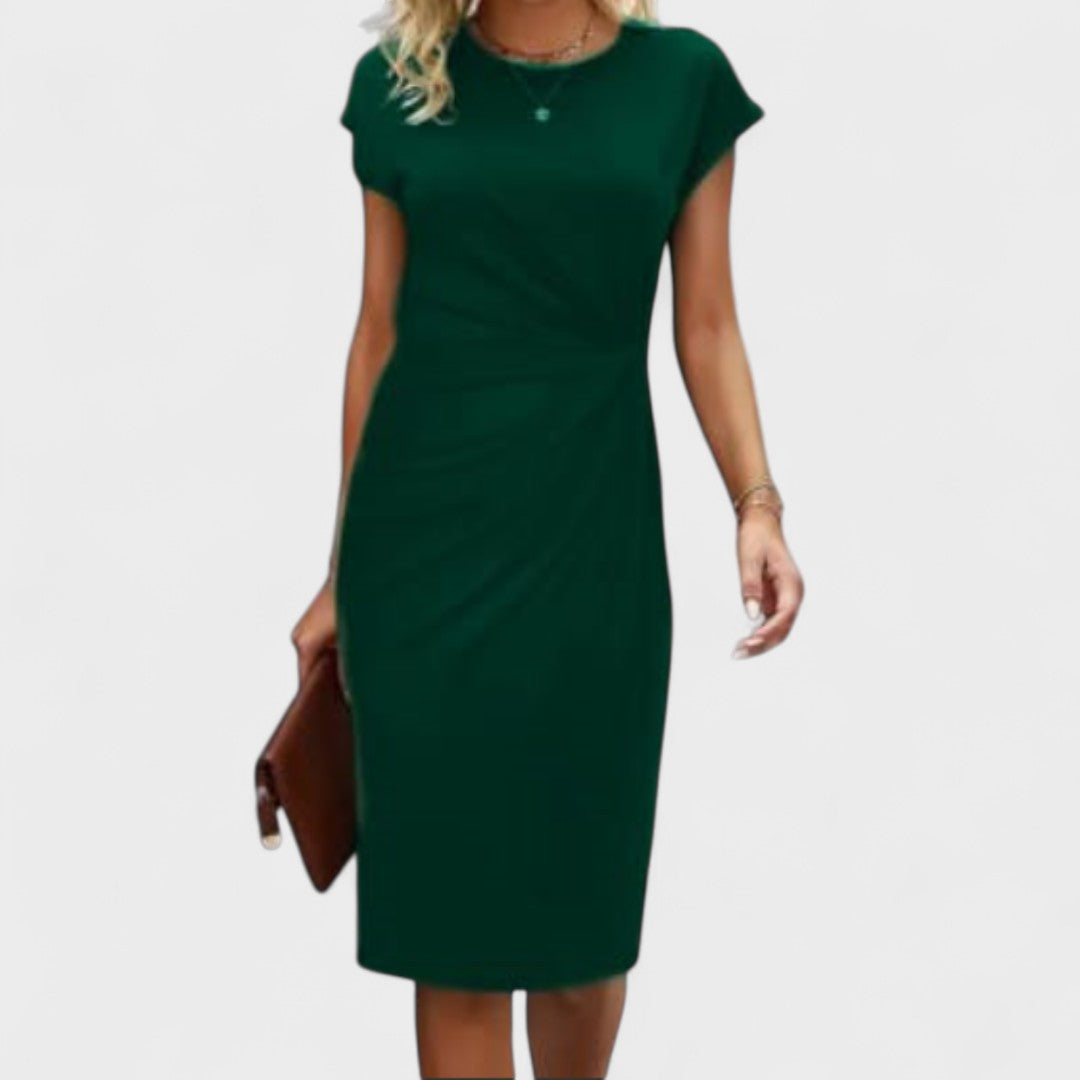Elvira - Elegantna obleka s kratkimi rokavi