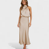 Alda - Elegant Satin Dress