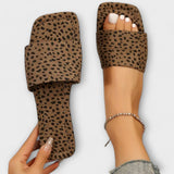 Jasmina - Ravni mokasini z leopardjim vzorcem