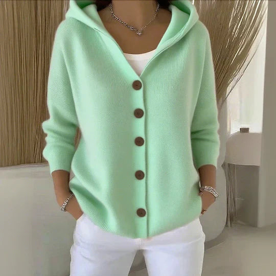 Zara | Trendi pleten pulover s kapuco