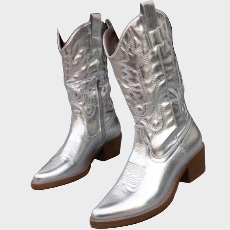 Cveta - Denim Jeans with Metal Accents