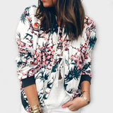 Kaelin - Eleganten Bomber Jakna z Rožami
