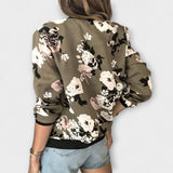 Kaelin - Eleganten Bomber Jakna z Rožami