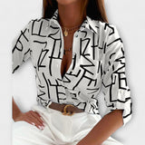 Ljubomira – Elegantna Geometrijska Bluza